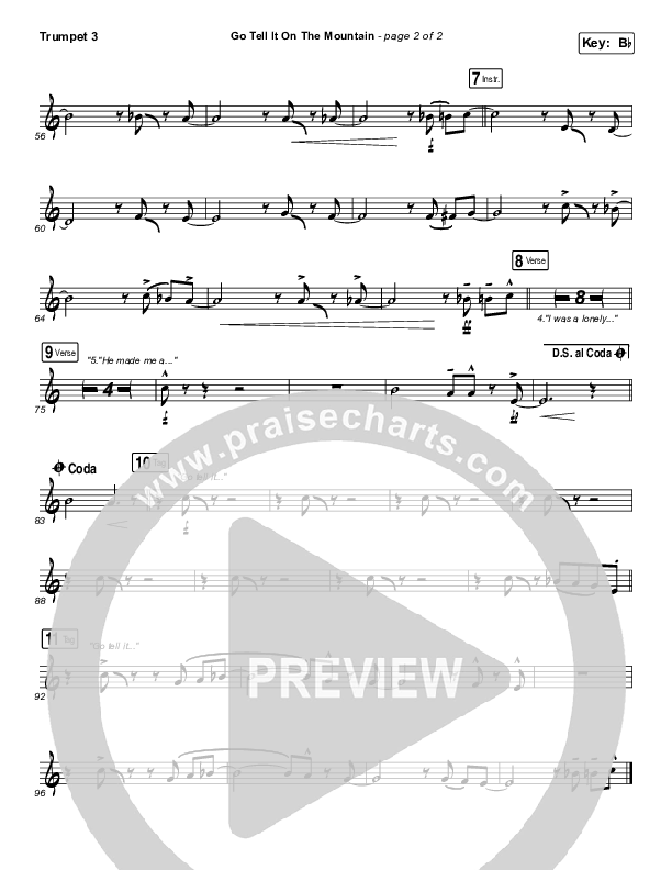 Go Tell It On The Mountain Trumpet 3 (Zach Williams)