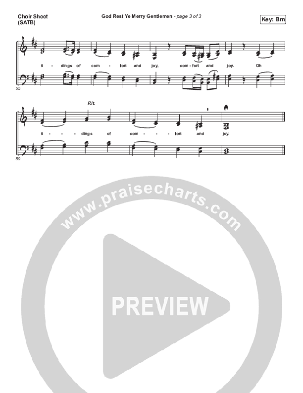 God Rest Ye Merry Gentlemen Choir Vocals (SATB) (Francesca Battistelli)