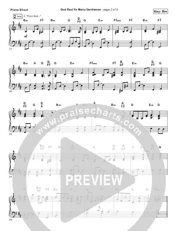 God Rest Ye Merry Gentlemen Piano Sheet (Francesca Battistelli)