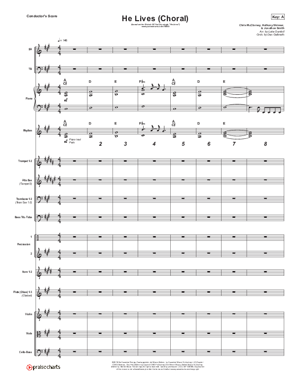 He Lives (Choral Anthem SATB) Conductor's Score (Church Of The City / Arr. Luke Gambill)