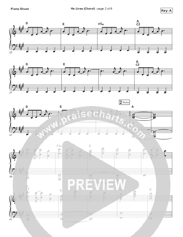 He Lives (Choral Anthem SATB) Piano Sheet (Church Of The City / Arr. Luke Gambill)