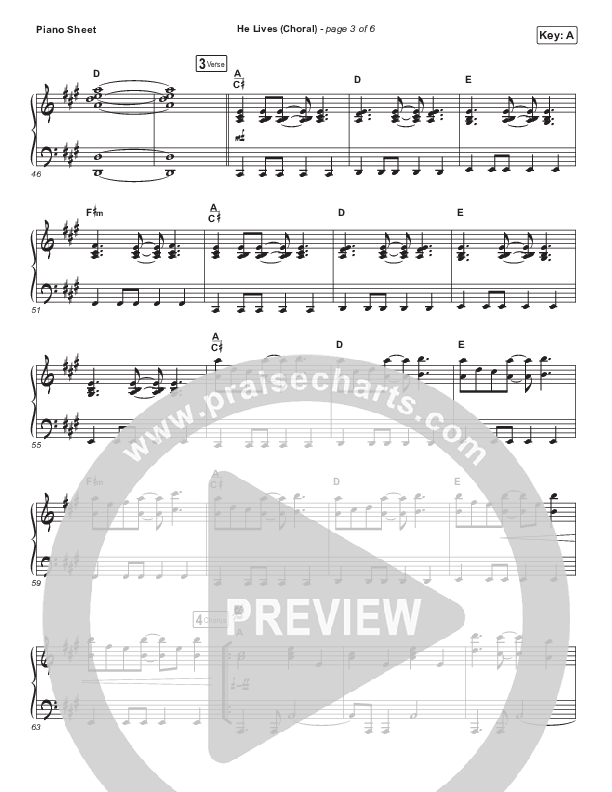 He Lives (Choral Anthem SATB) Piano Sheet (Church Of The City / Arr. Luke Gambill)