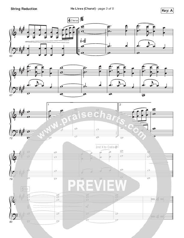 He Lives (Choral Anthem SATB) String Pack (Church Of The City / Arr. Luke Gambill)