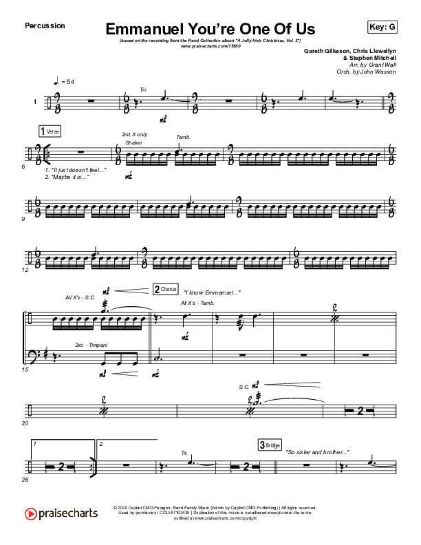 Emmanuel You’re One Of Us Percussion (Rend Collective / Elle Limebear)