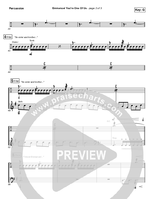 Emmanuel You’re One Of Us Percussion (Rend Collective / Elle Limebear)