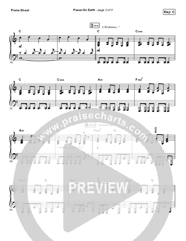 Peace On Earth Piano Sheet (Austin French)