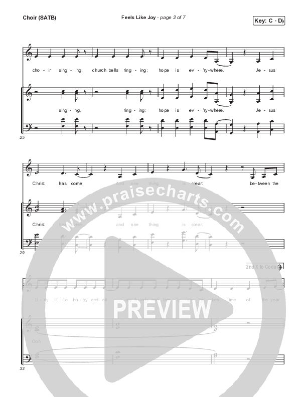 Feels Like Joy Vocal Sheet (SATB) (Micah Tyler)