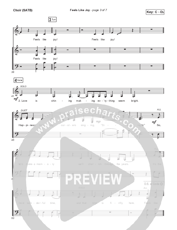 Feels Like Joy Vocal Sheet (SATB) (Micah Tyler)