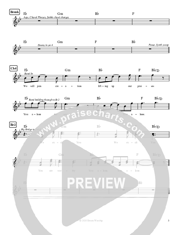 You Alone Lead Sheet (Canyon Hills Worship)