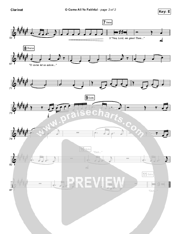 O Come All Ye Faithful Clarinet (for KING & COUNTRY)