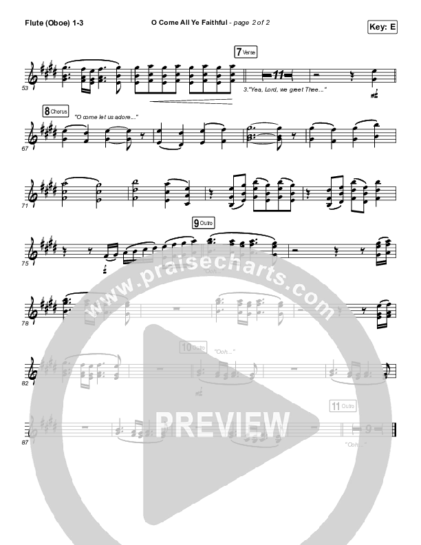 O Come All Ye Faithful Flute/Oboe 1/2/3 (for KING & COUNTRY)