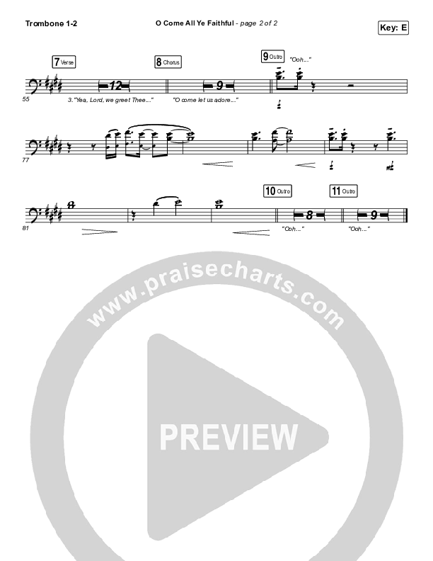 O Come All Ye Faithful Trombone 1/2 (for KING & COUNTRY)