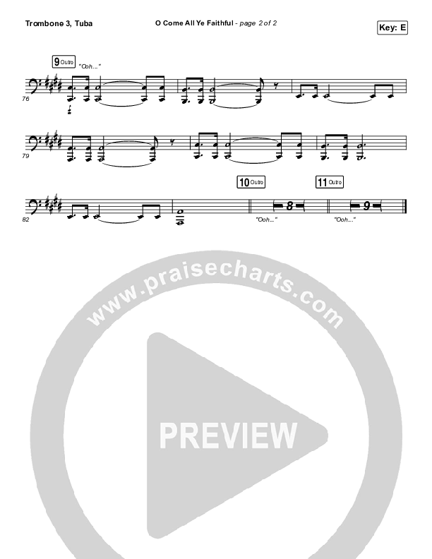 O Come All Ye Faithful Trombone 3/Tuba (for KING & COUNTRY)