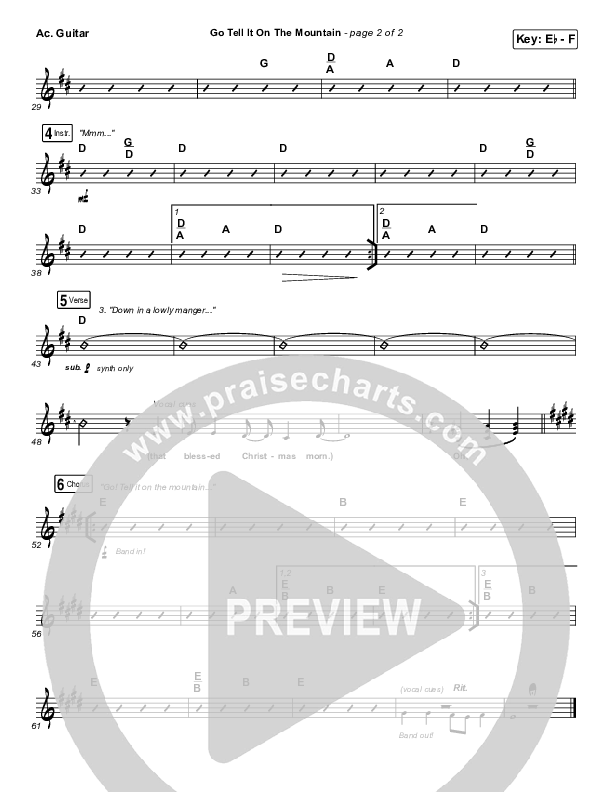 Go Tell It On The Mountain Acoustic Guitar (for KING & COUNTRY / Gabby Barrett)