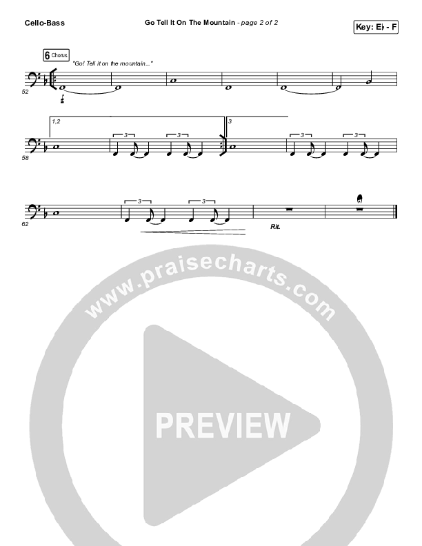 Go Tell It On The Mountain Cello/Bass (for KING & COUNTRY / Gabby Barrett)