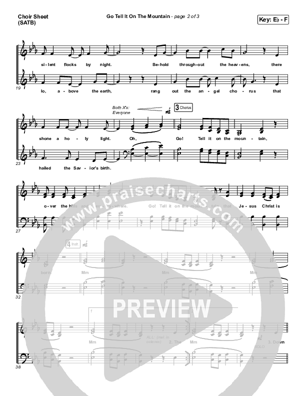 Go Tell It On The Mountain Choir Sheet (SATB) (for KING & COUNTRY / Gabby Barrett)