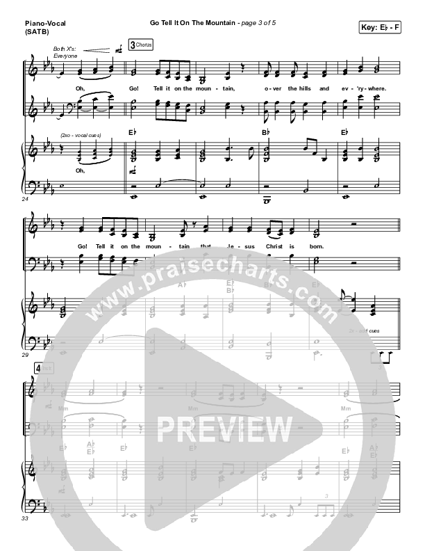 Go Tell It On The Mountain Piano/Vocal (SATB) (for KING & COUNTRY / Gabby Barrett)