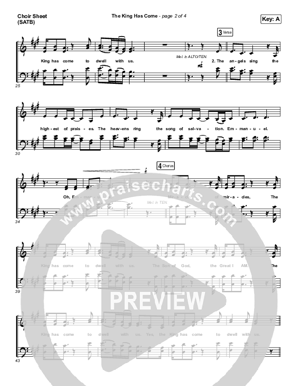 The King Has Come Choir Vocals (SATB) (Passion / Kristian Stanfill)