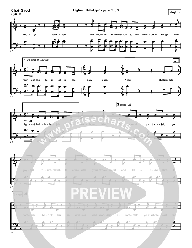 Highest Hallelujah Choir Sheet (SATB) (Passion / Brett Younker)