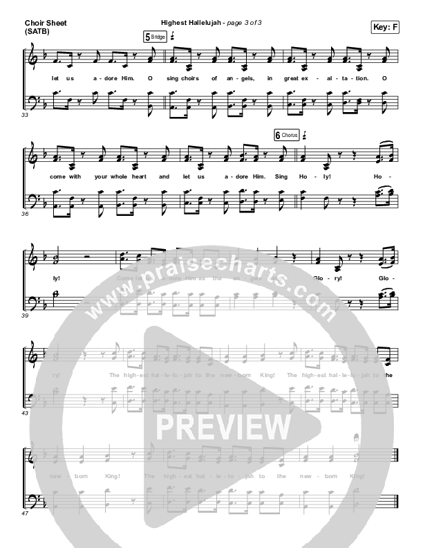 Highest Hallelujah Choir Sheet (SATB) (Passion / Brett Younker)