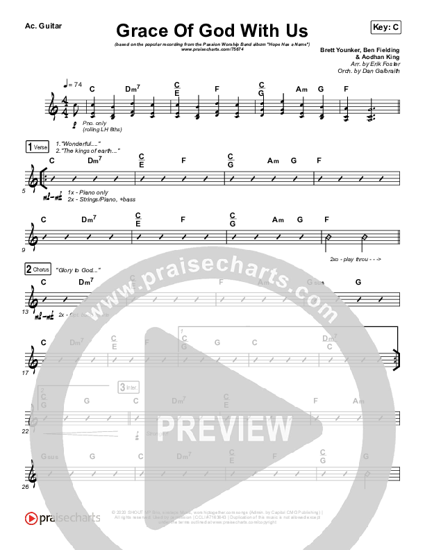 Grace Of God With Us Rhythm Chart (Passion / Chidima)