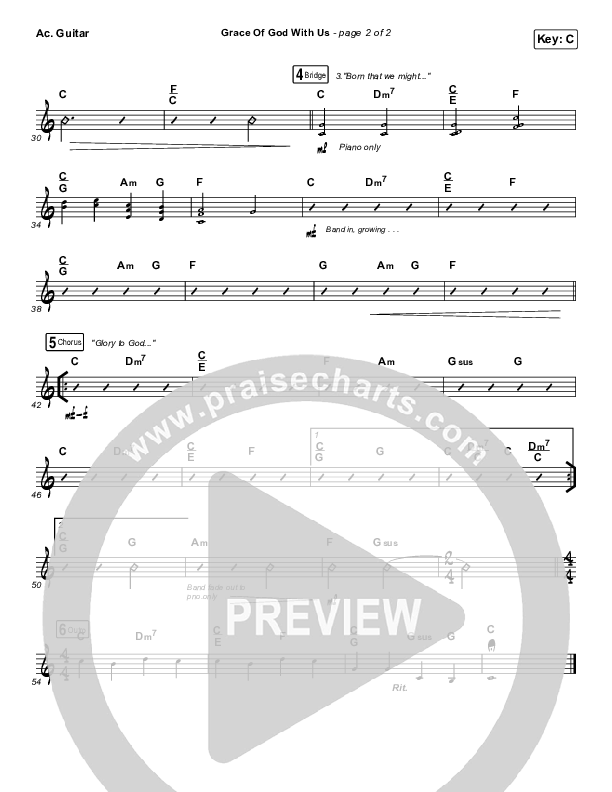 Grace Of God With Us Acoustic Guitar (Passion / Chidima)