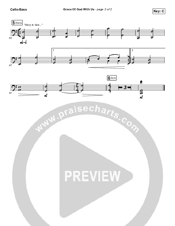 Grace Of God With Us Cello/Bass (Passion / Chidima)