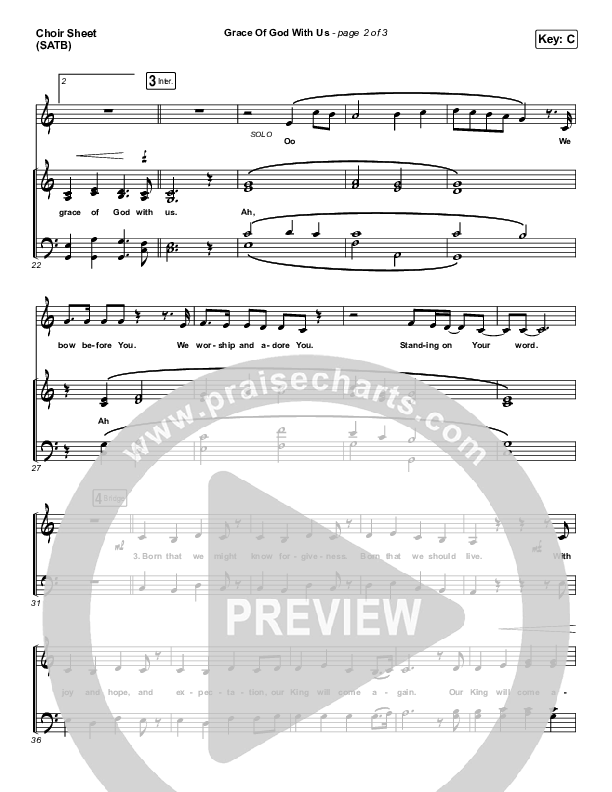 Grace Of God With Us Choir Vocals (SATB) (Passion / Chidima)