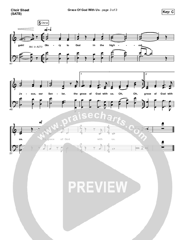 Grace Of God With Us Choir Vocals (SATB) (Passion / Chidima)