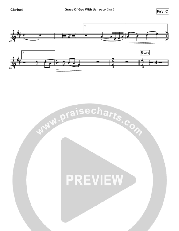Grace Of God With Us Clarinet (Passion / Chidima)