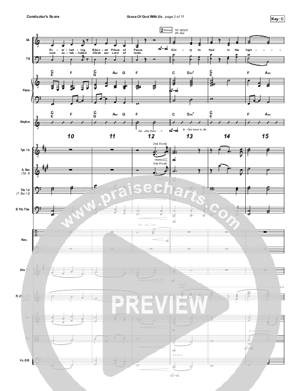 Grace Of God With Us Conductor's Score (Passion / Chidima)