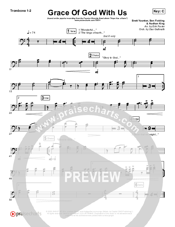 Grace Of God With Us Trombone 1/2 (Passion / Chidima)