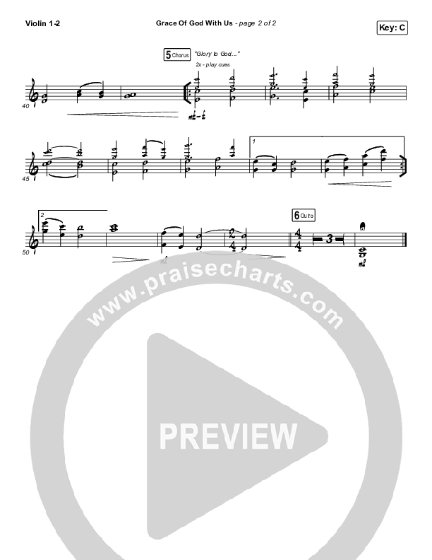 Grace Of God With Us Violin 1/2 (Passion / Chidima)
