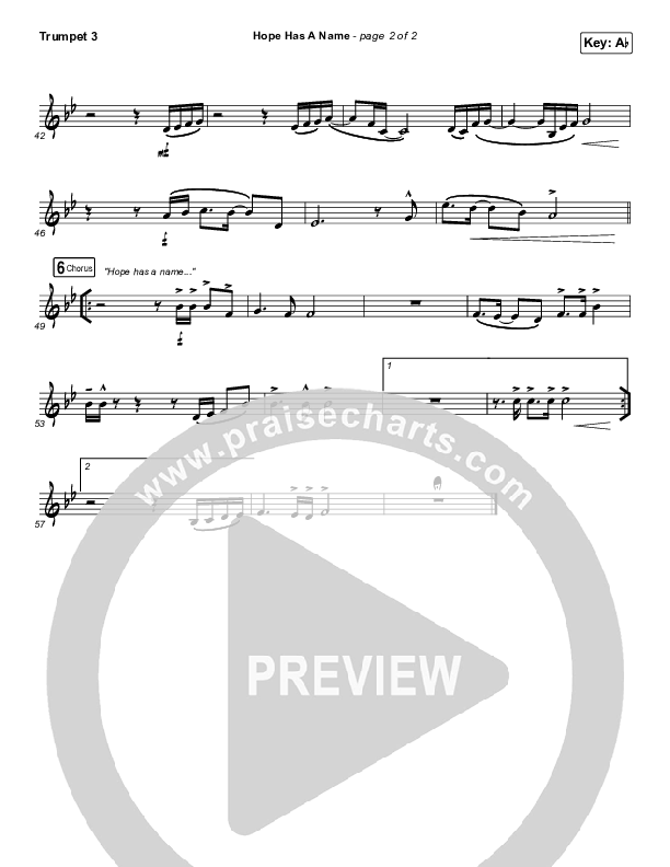 Hope Has A Name Trumpet 3 (Passion / Kristian Stanfill)