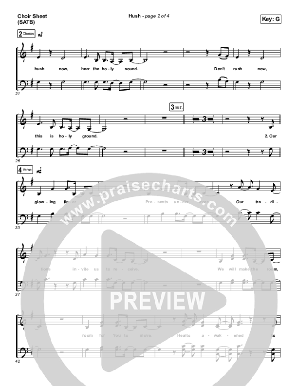 Hush Choir Vocals (SATB) (Passion / Melodie Malone)