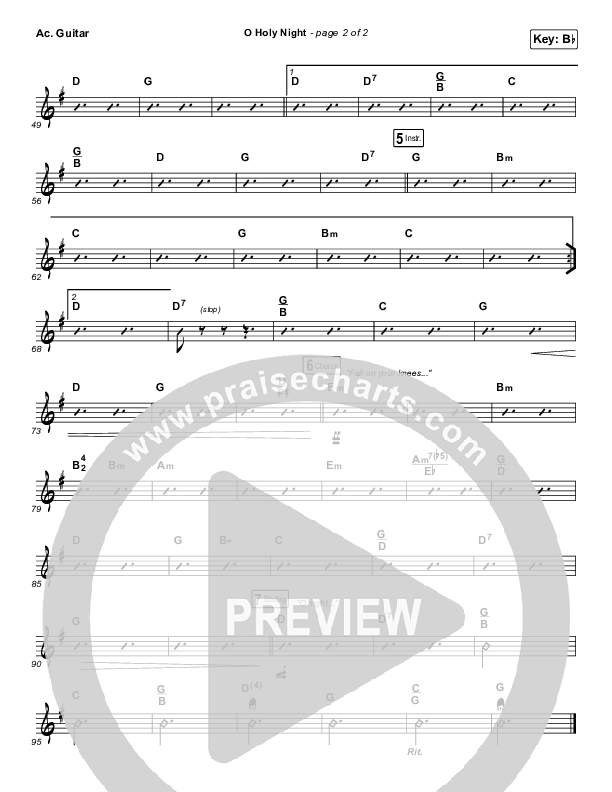 O Holy Night Acoustic Guitar (Passion / Crowder)