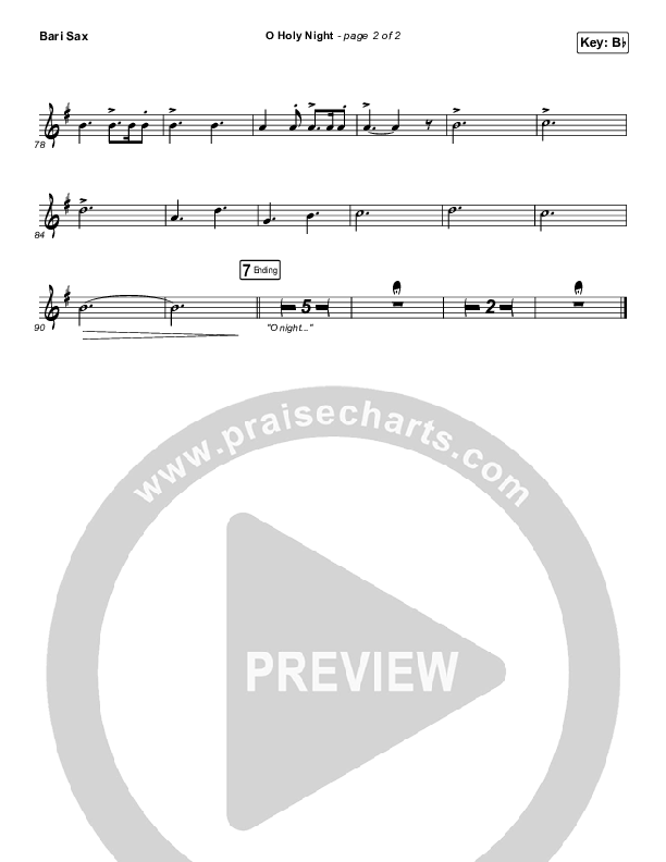O Holy Night Bari Sax (Passion / Crowder)