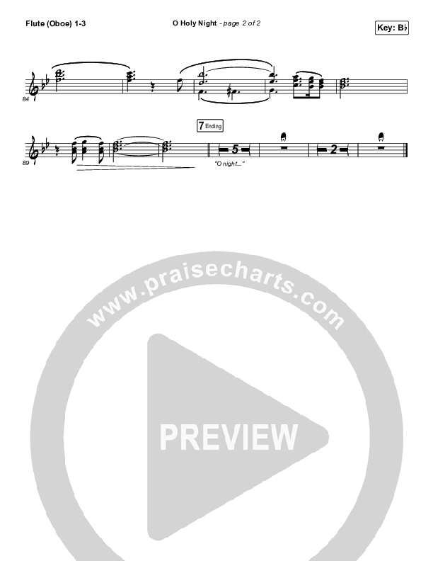 O Holy Night Flute/Oboe 1/2/3 (Passion / Crowder)