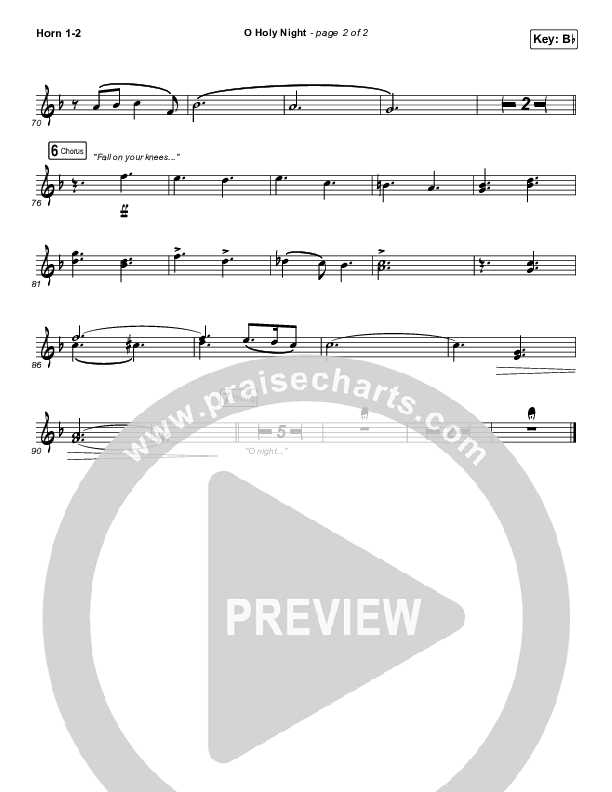 O Holy Night French Horn 1/2 (Passion / Crowder)