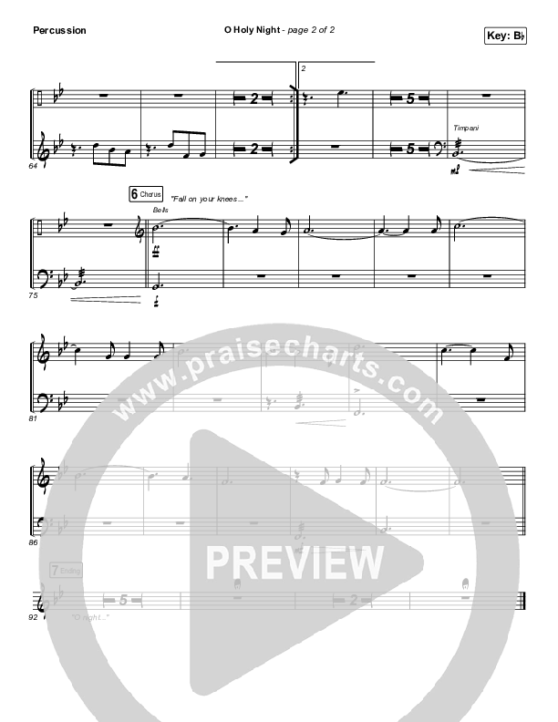 O Holy Night Percussion (Passion / Crowder)