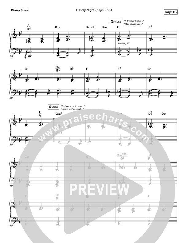 O Holy Night Piano Sheet (Passion / Crowder)