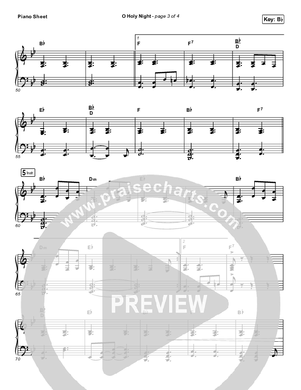O Holy Night Piano Sheet (Print Only) (Passion / Crowder)