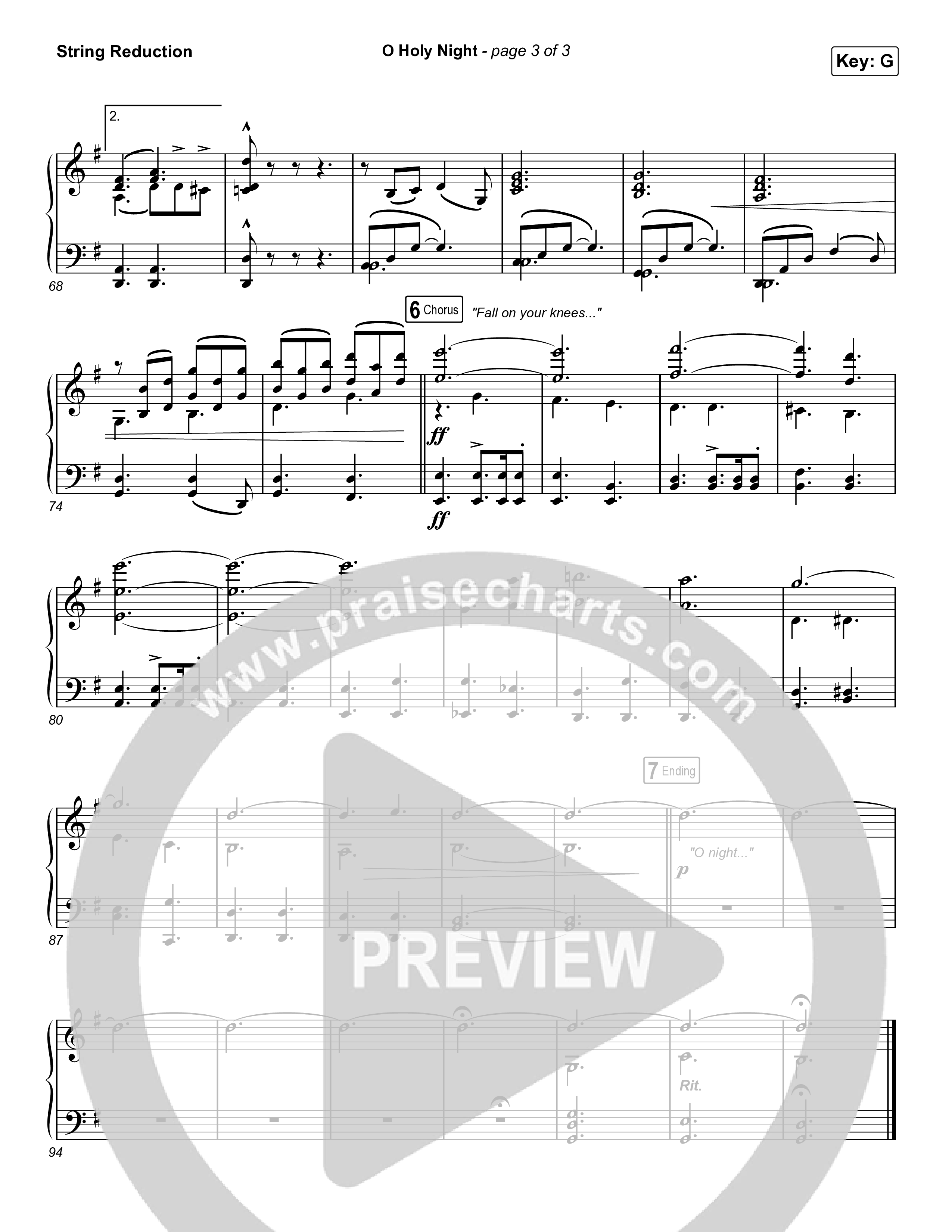 O Holy Night String Reduction (Passion / Crowder)