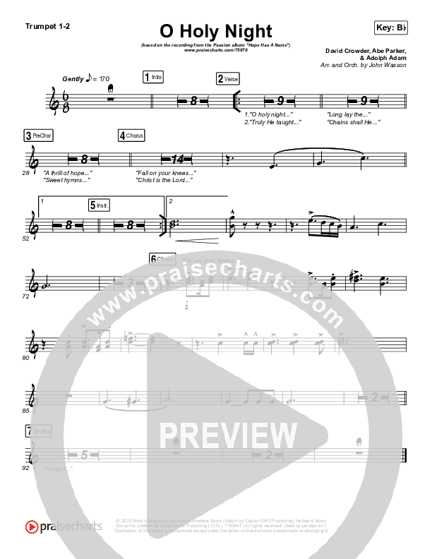 O Holy Night Brass Pack (Passion / Crowder)