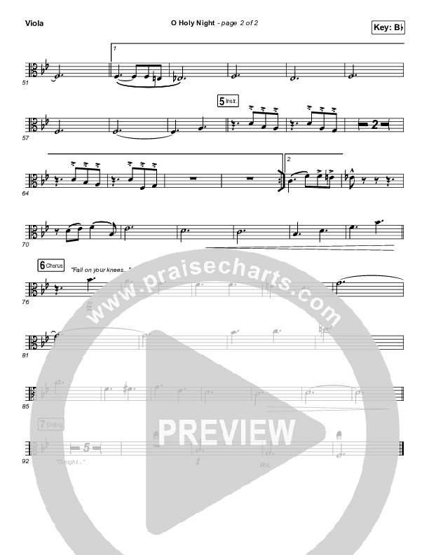 O Holy Night Viola (Passion / Crowder)