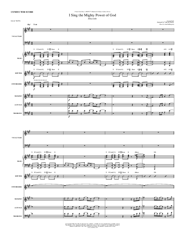I Sing The Mighty Power Of God Orchestration (Todd Billingsley)