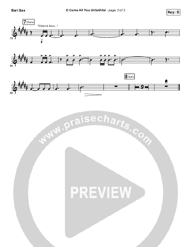 O Come All You Unfaithful Bari Sax (Sovereign Grace)