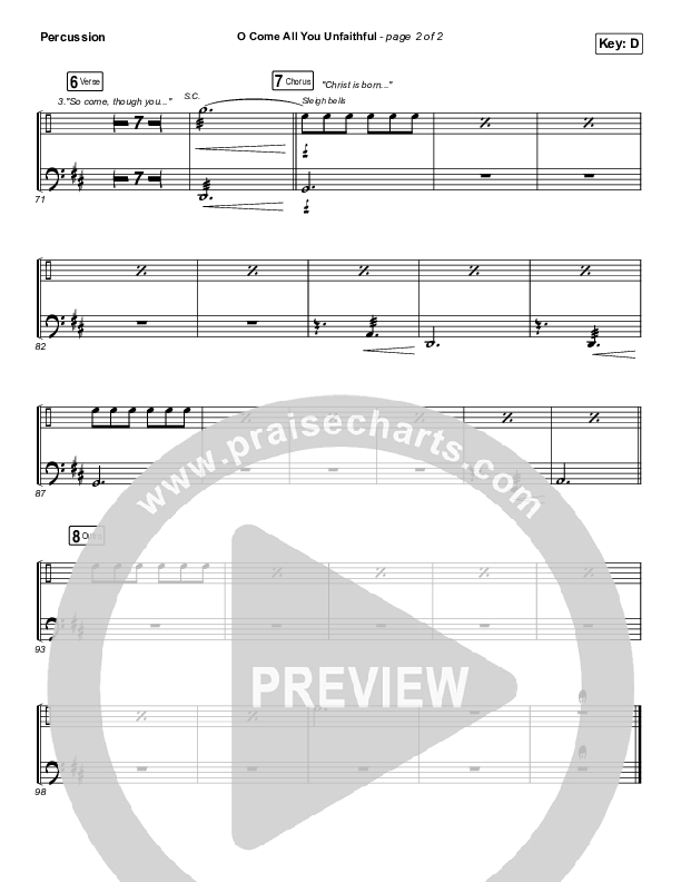 O Come All You Unfaithful Percussion (Sovereign Grace)