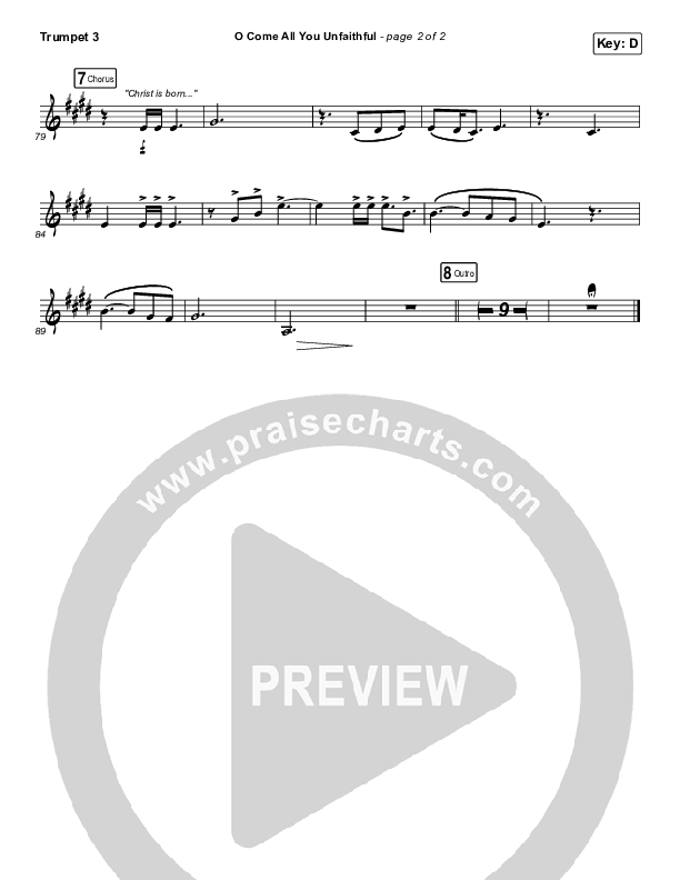 O Come All You Unfaithful Trumpet 3 (Sovereign Grace)