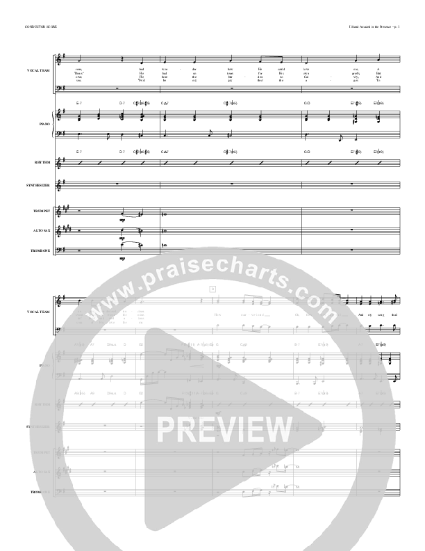I Stand Amazed In The Presence Conductor's Score (Todd Billingsley)